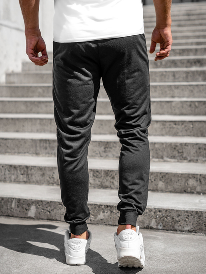 Homme Pantalon de jogging cargo Noir Bolf K10338A