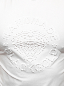 Tee-shirt imprimé pour homme blanc Bolf MT3056