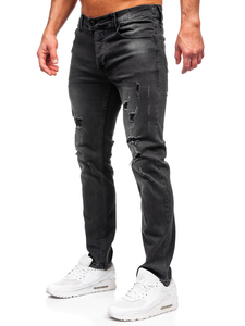 Homme Pantalon en jean slim fit Noir Bolf MP0018N