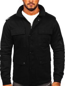 Blouson de transition en coton pour homme noir Bolf 10290
