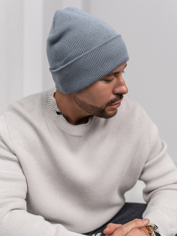 Casquette d'hiver rembourrée pour homme grise YW09004M