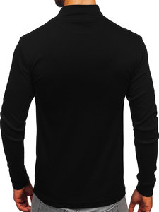 Homme Pull col polo Noir Bolf 534