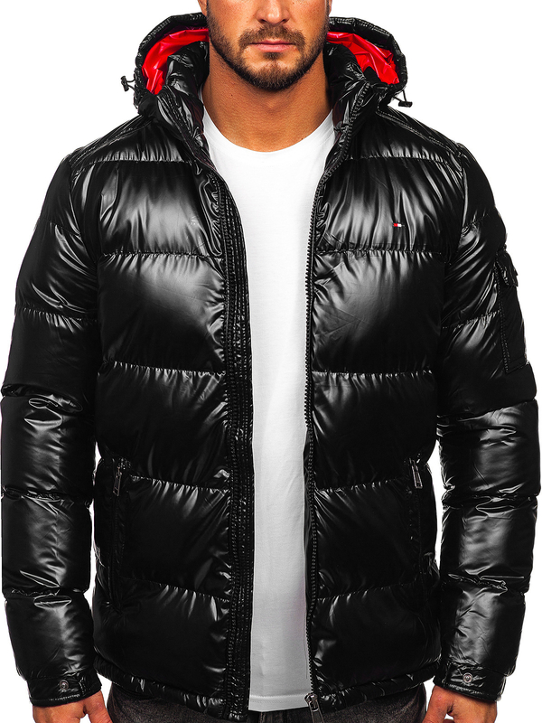 Blouson d'hiver matelassé sportif pour homme noir Bolf EX2138