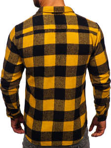 Chemise en flanelle à manche longue pour homme camel Bolf 20723