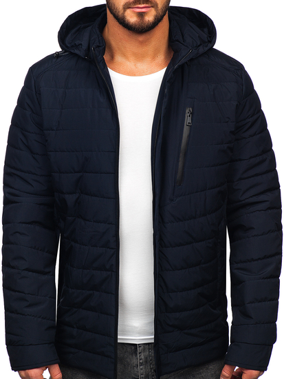 Blouson de transition matelassé pour homme bleu foncé Bolf 22M305