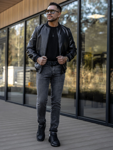 Pantalon en jean slim fit pour homme graphite Bolf 6597