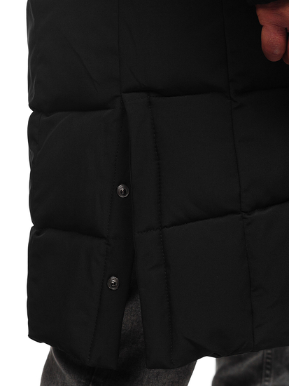 Homme Blouson d'hiver longue matelassée Noir Bolf 31M5009