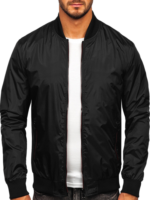 Blouson bomber de transition pour homme noir Bolf 7116