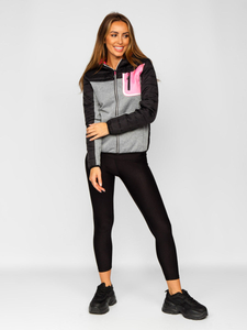 Sweat-shirt sport à capuche femme noir Bolf KSW4006A1