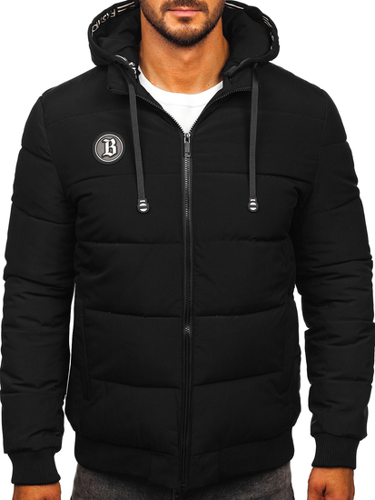 Homme Blouson d'hiver matelassé Noir Bolf 31M5026