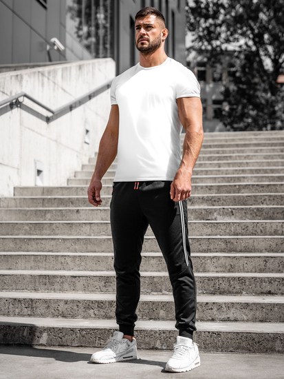 Homme Pantalon de jogging cargo Noir Bolf K10338A