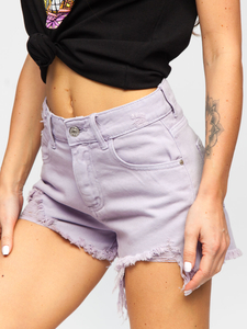 Short en jean pour femme violet Bolf A63