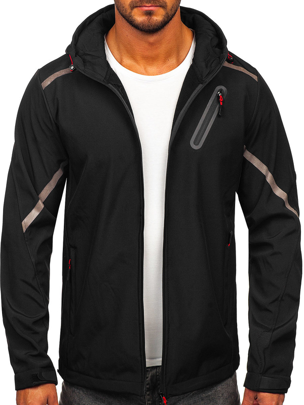 Homme Blouson softshell de transition Noir Bolf HSS037