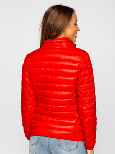 Blouson de transition matelassé pour femme rouge Bolf 5M706