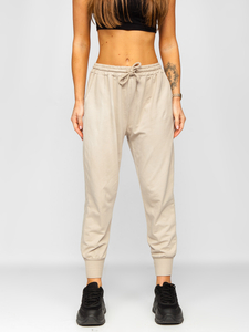 Pantalon sportif beige pour femme Bolf 0011