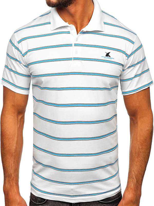 Polo pour homme blanc Bolf 14954