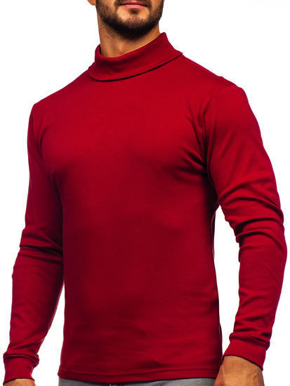 Homme Pull col polo basique Bordeaux Bolf 535