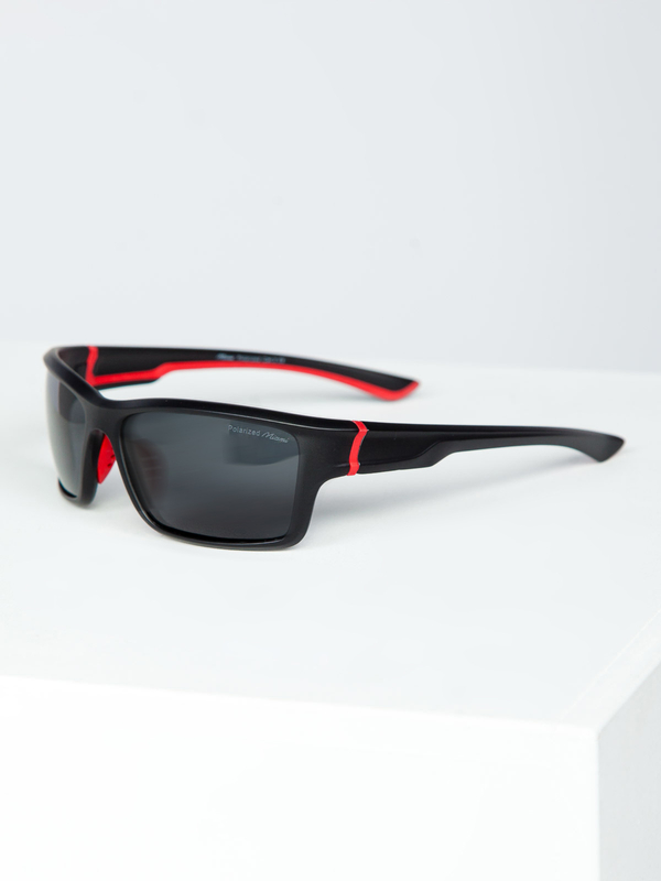 Lunettes de soleil noir-rouge Bolf MIAMI6