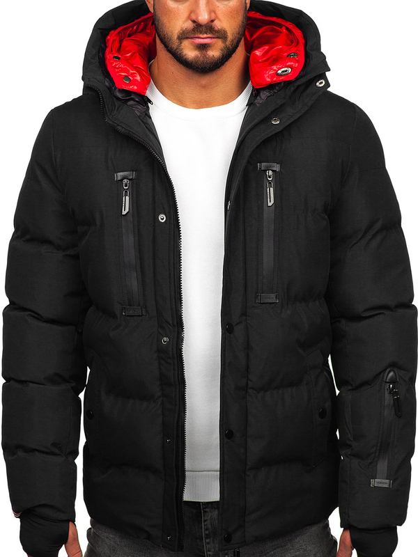 Blouson d'hiver matelassé pour homme noir Bolf 5M771