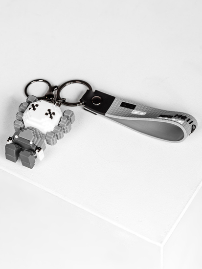 Porte-clés Pixel Gris Bolf TT403-2