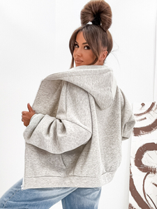 Sweat à capuche isolant papillon pour femme chiné Bolf 821112