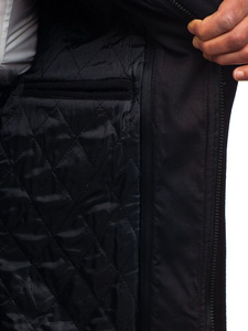 Manteau d'hiver pour homme noir Bolf 1808