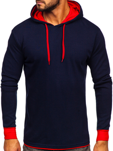 Sweat-shirt à capuche pour homme bleu foncé Bolf 146312
