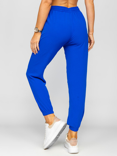 Pantalon de jogging en tissu pour femme bleu moyen Bolf W7322