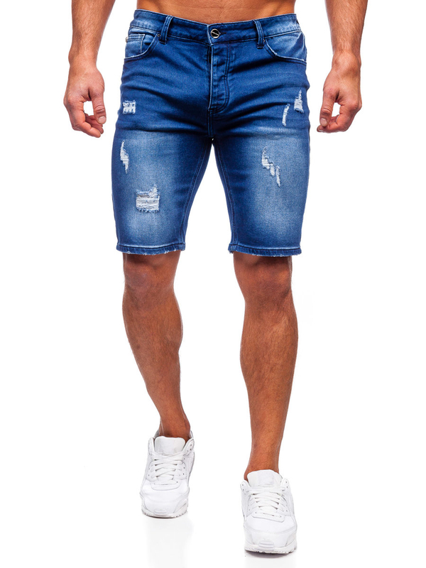 Pantalon court en jean pour homme bleu foncé Bolf MP0061BS