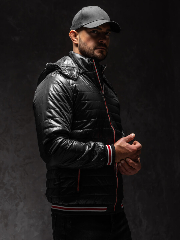 Homme Blouson de transition matelassé Noir Bolf 6191A1