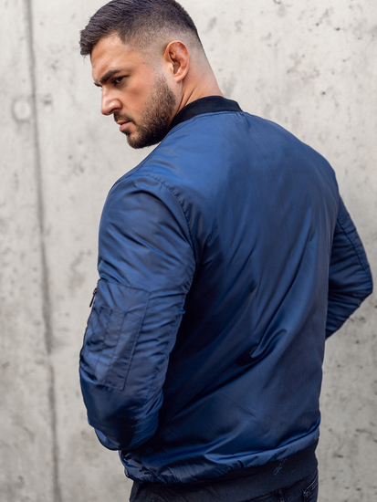 Blouson bomber de transition pour homme bleu foncé Bolf AK95A