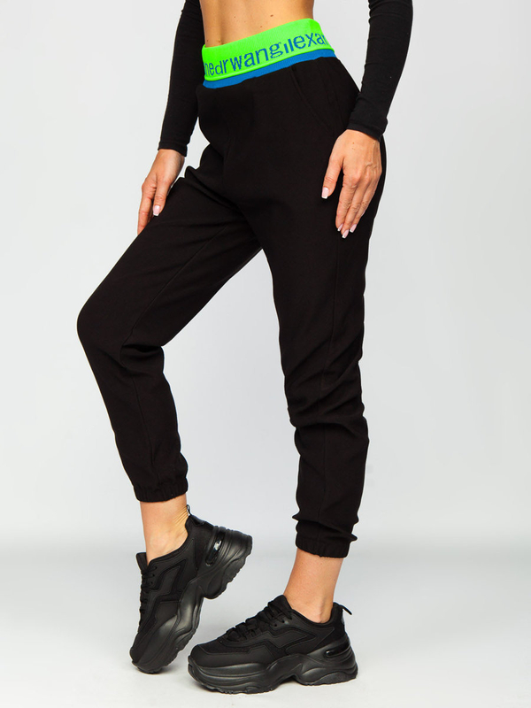 Femme Pantalon de sport Noir Bolf H1007A