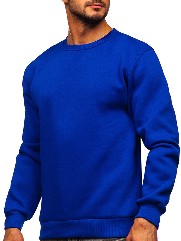 Sweat-shirt bleut sans capuche pour homme Bolf 2001