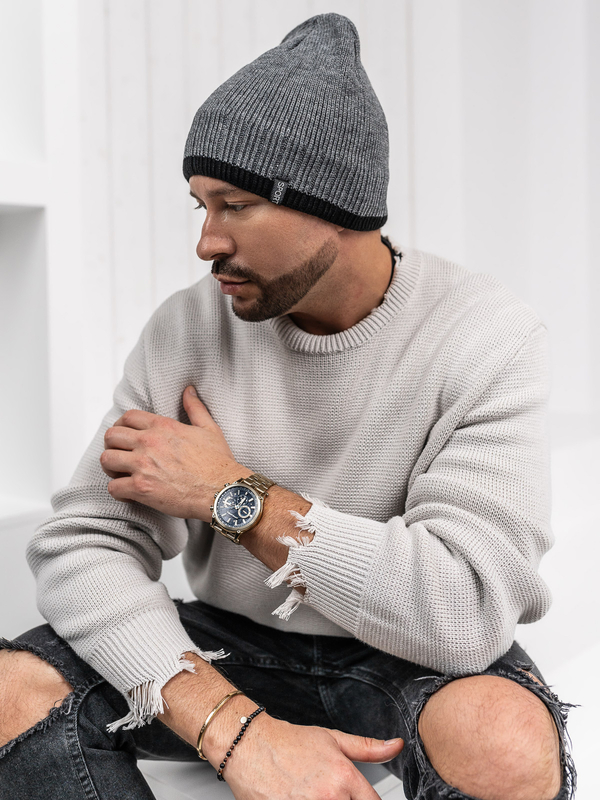 Homme Bonnet d'hiver chaud Anthracite Bolf 387056