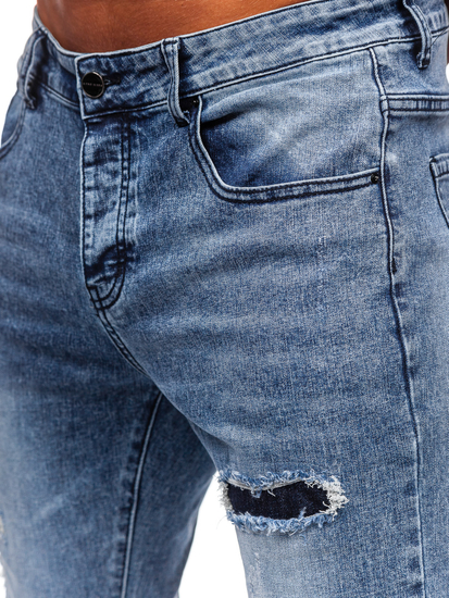 Homme Pantalon en jean slim fit Bleu Bolf MP0153B