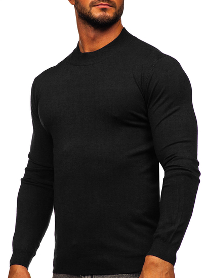 Pull à col roulé basic pour homme noir Bolf MMB603
