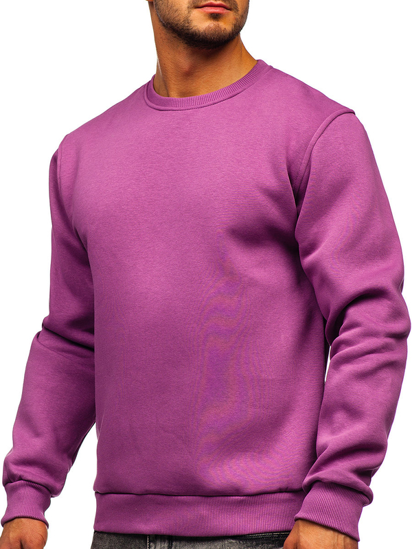 Sweat-shirt violet sans capuche pour homme Bolf 2001