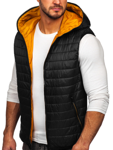 Gilet matelassé à capuche pour homme noir Bolf 7106