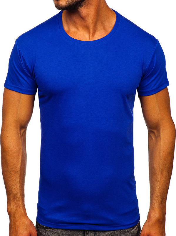Tee-shirt cobalte sans imprimé pour homme Bolf 2005