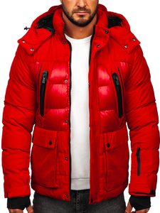 Blouson d'hiver matelassé pour homme rouge Bolf 99527