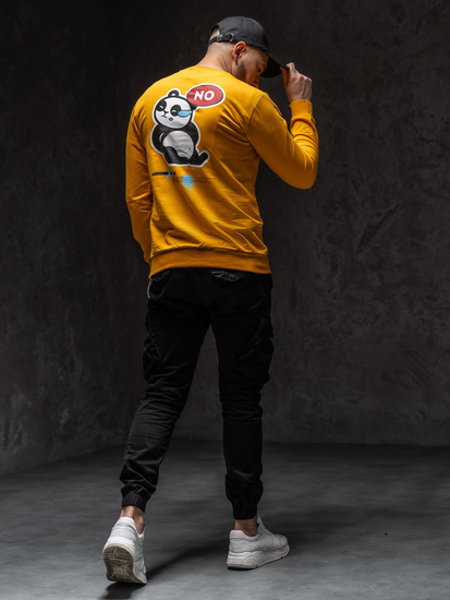 Homme Sweat-shirt imprimé Orange Bolf 8744A1