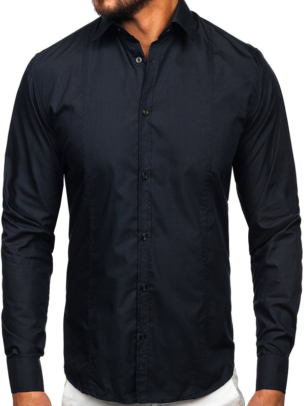 Homme Chemise élégante à manche longue Graphite Bolf 6944