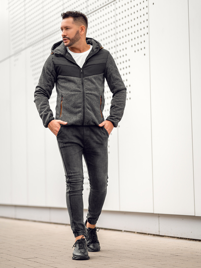 Blouson de transition pour homme noir-orange Bolf BKS2153