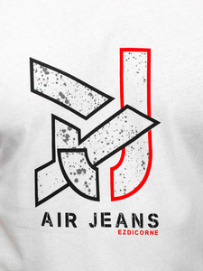 Tee-shirt en coton pour homme blanc Bolf 14769