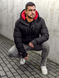 Blouson d'hiver matelassé pour homme noir Bolf 5M771