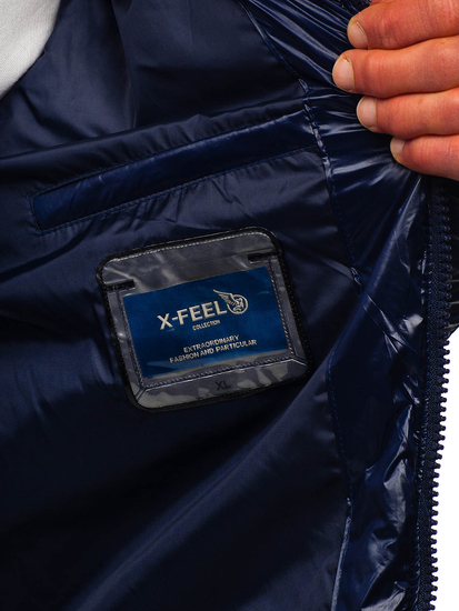 Homme Blouson matelassée d'hiver Bleu ciel Bolf 9981