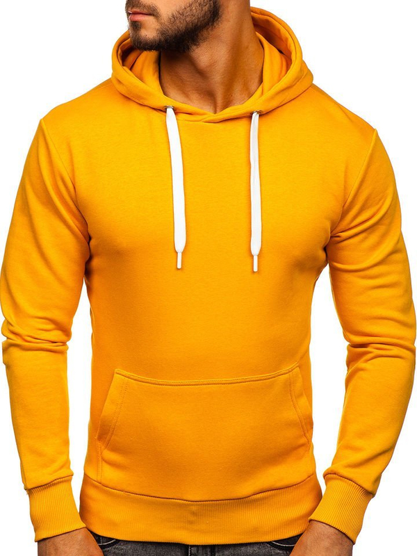 Sweat-shirt pour homme à capuche camel Bolf 1004