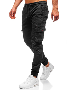 Pantalon jogger cargo pour homme noir Bolf CT6702     