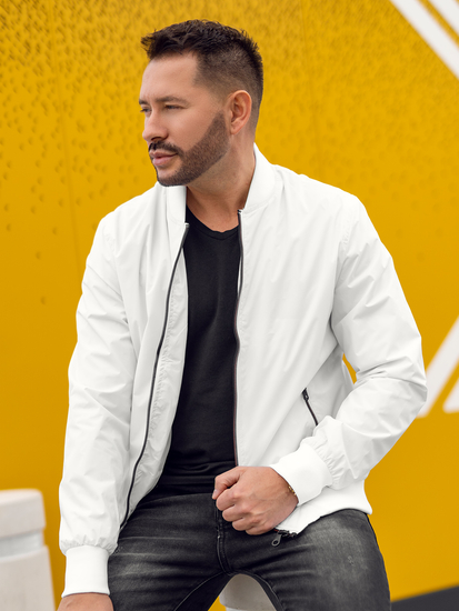 Blouson bomber de transition pour homme blanc Bolf 7116A