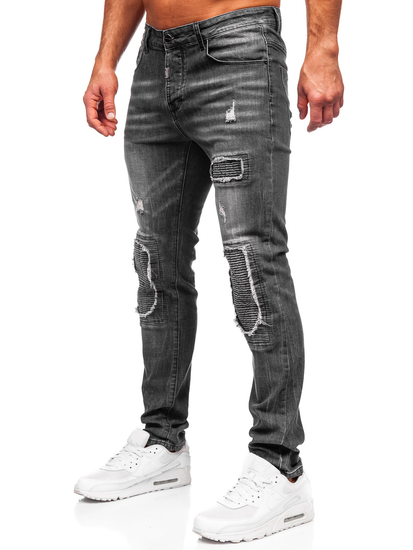Homme Pantalon en jean slim fit Noir Bolf MP0137N